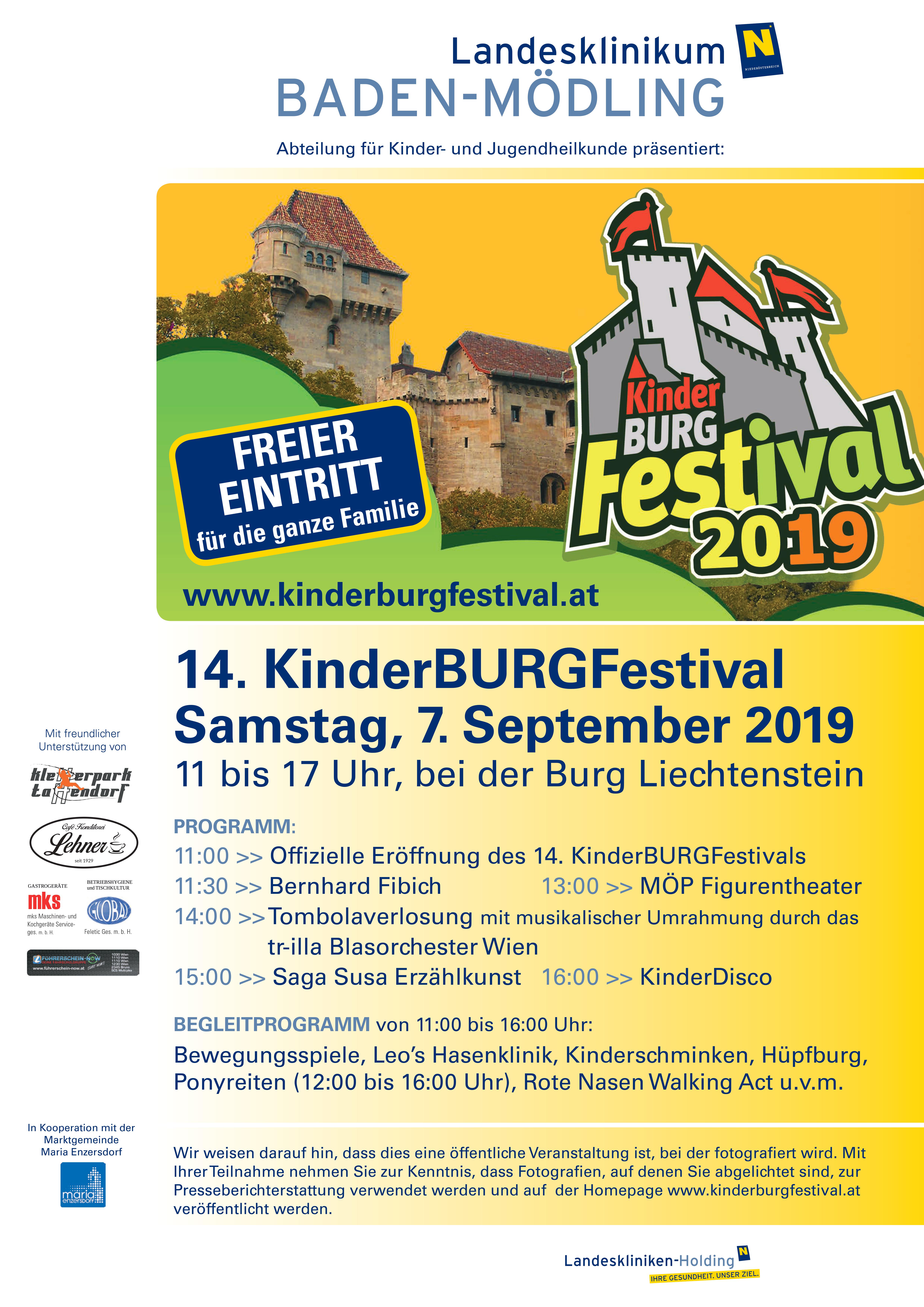 Plakat Kinderburgfestival 2019